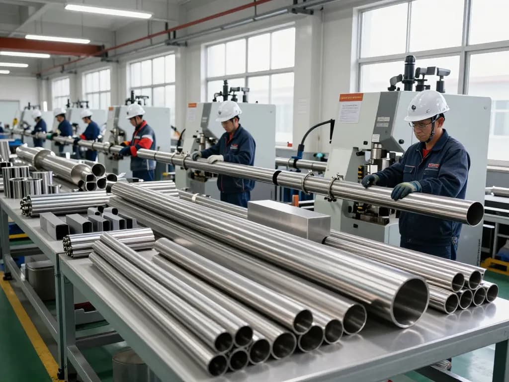 Sumwin stainless steel manufacturing facility showcasing quality production processes and skilled workers.