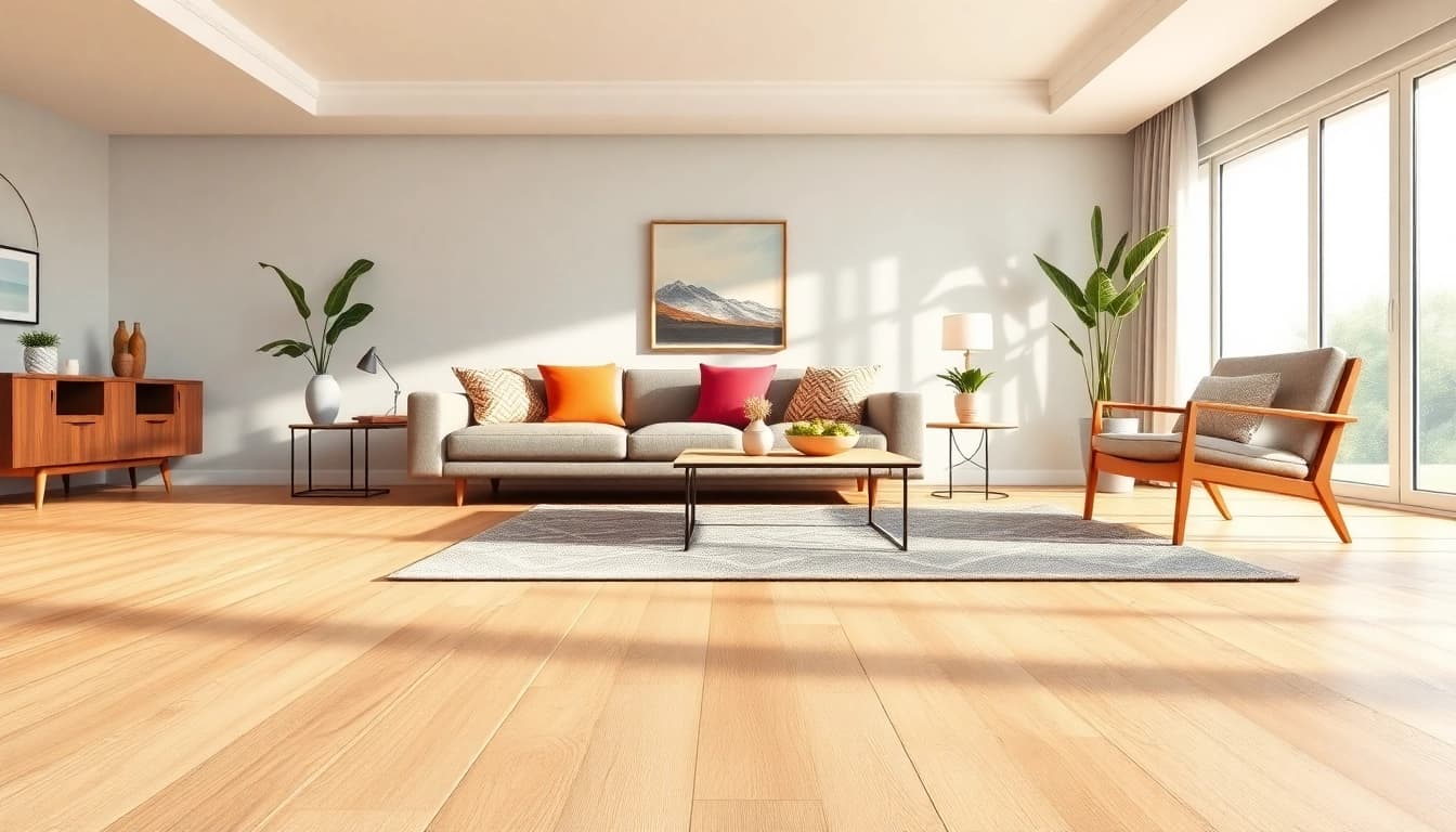 Explore lvt flooring in a beautifully designed living room with natural lighting.