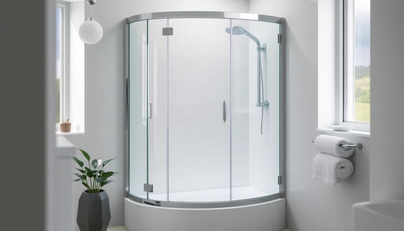 Besondere duschkabine 80x80 in modernem Badezimmer mit eleganten Details