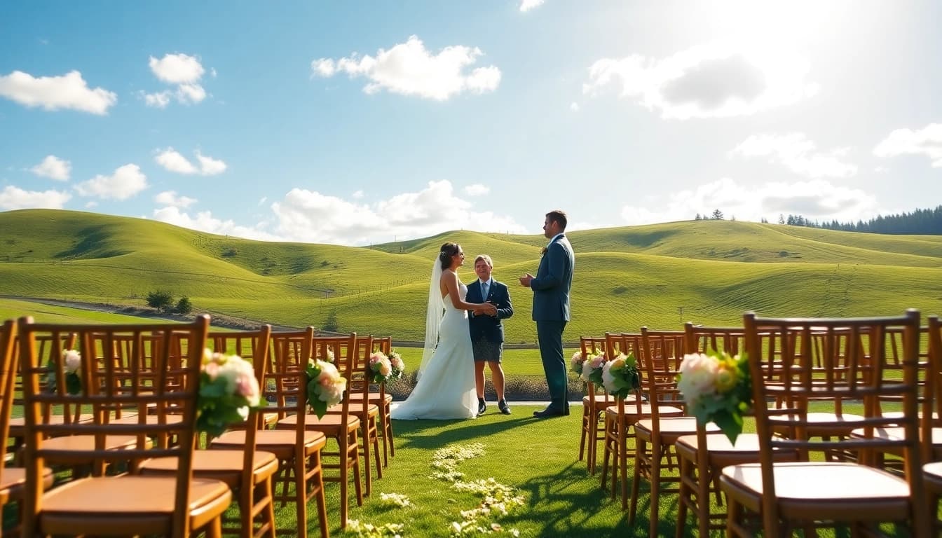 Experience the charm of northern california wedding venues with a beautiful outdoor ceremony setting.