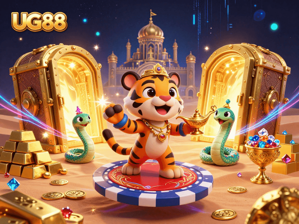 Experience thrilling wins at UG88 with vibrant casino elements and enchanting characters.