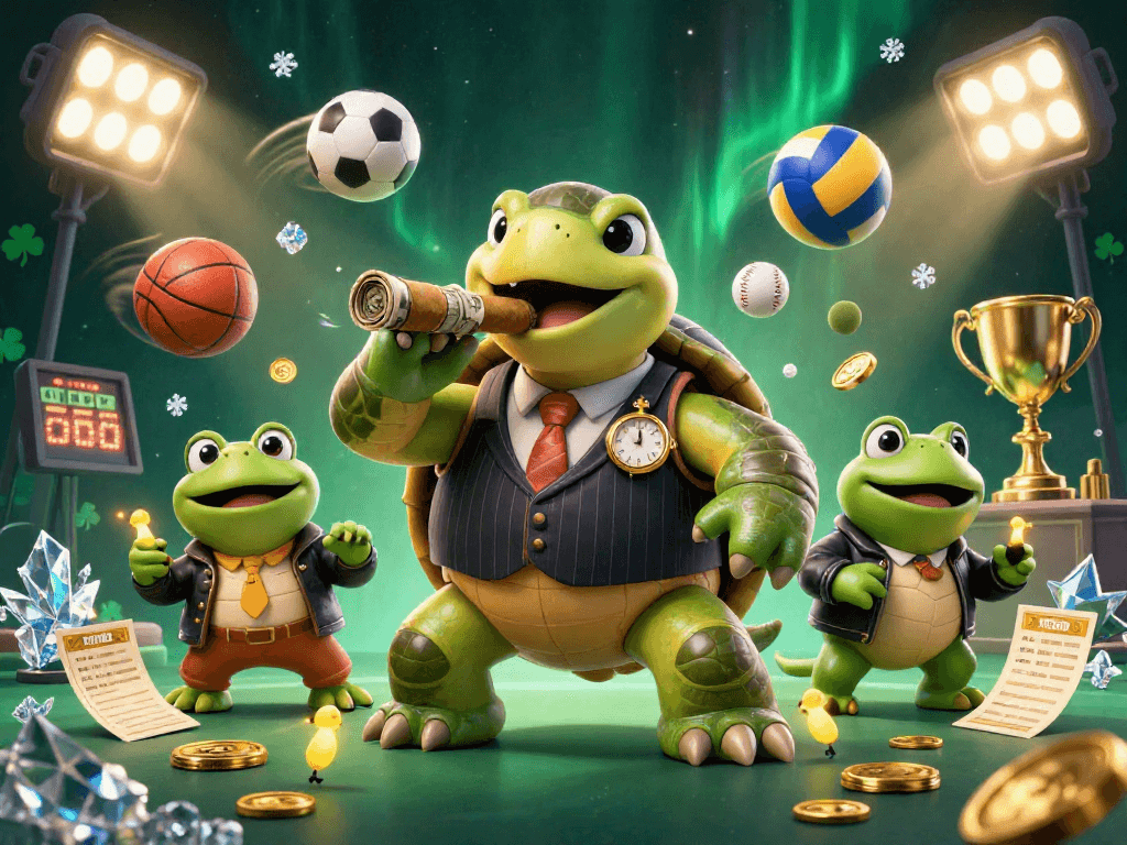 Bet big with net88’s vibrant 3D casino scene, showcasing sports balls and dynamic action.