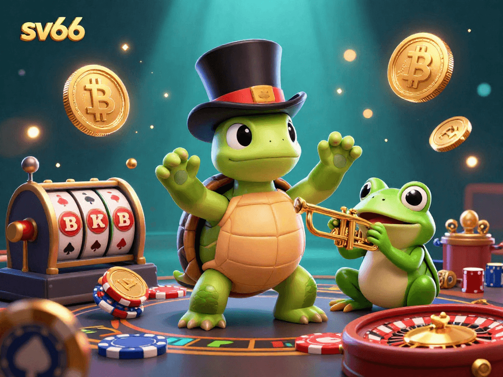 Play your favorite games at SV66 with a lively scene featuring unique characters and vibrant betting elements.