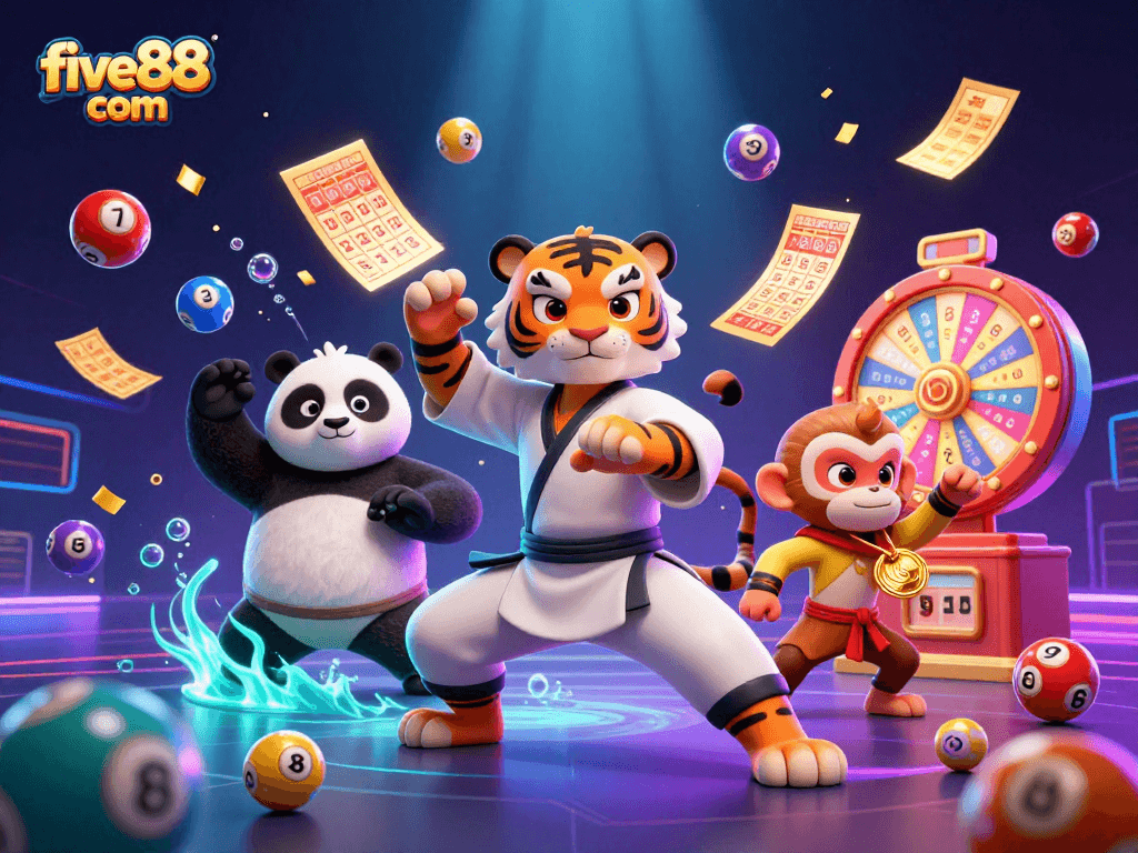 Experience thrilling lottery action at five88 com with vibrant balls and dynamic gaming elements.
