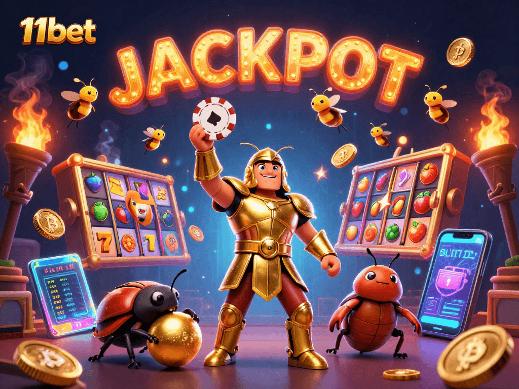 Immerse yourself in the thrilling world of 11bet with a victory scene showcasing gambling excitement.
