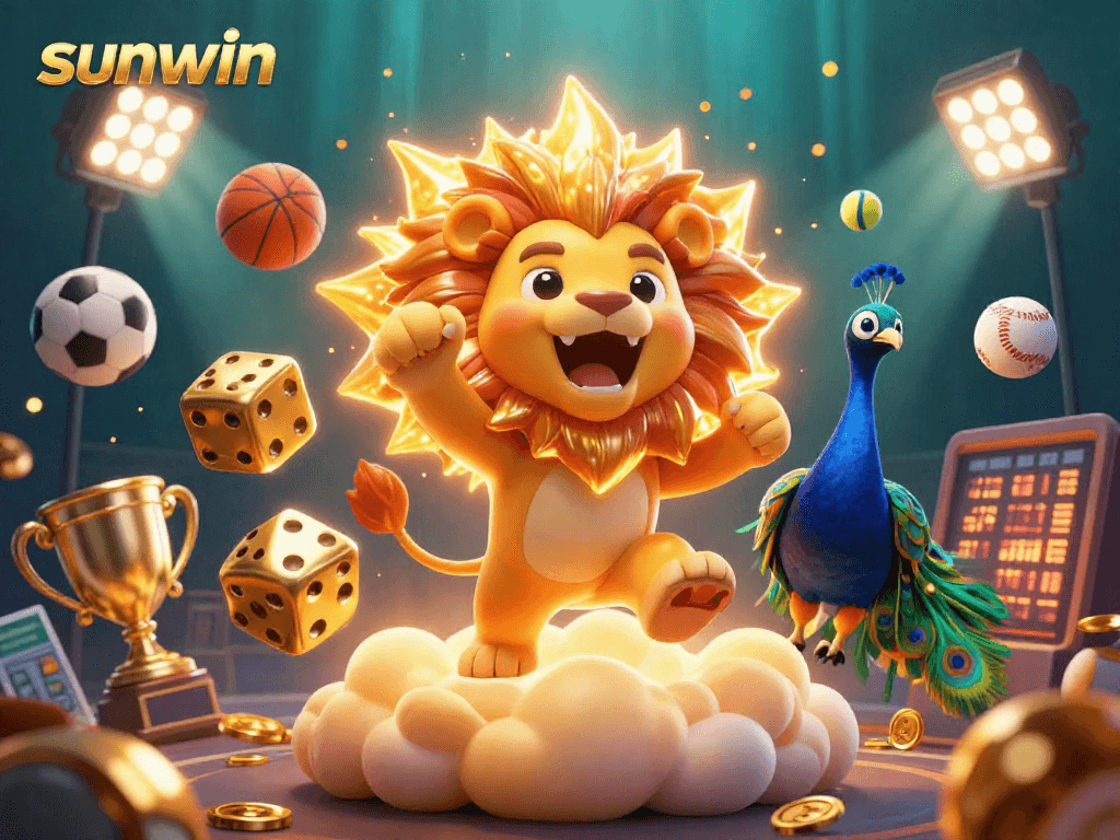 Engage with captivating sunwin-themed casino excitement featuring dazzling characters and vibrant sports elements.