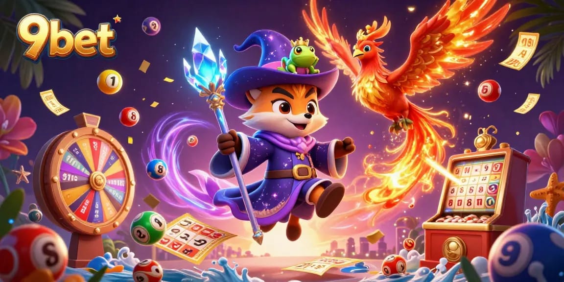 Experience thrilling gameplay at 9bet with vibrant lottery elements and enchanting characters.