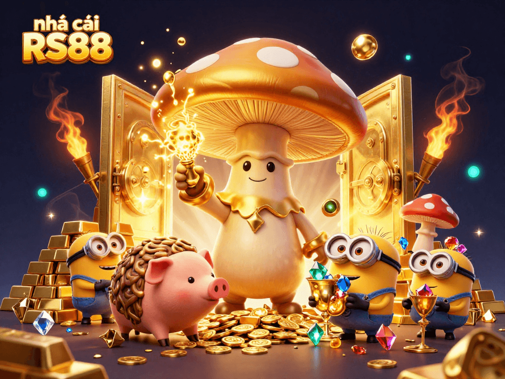 Engage with nhà cái RS88's magical world of riches as the golden mushroom wizard and treasure sniffing pig unleash wealth.