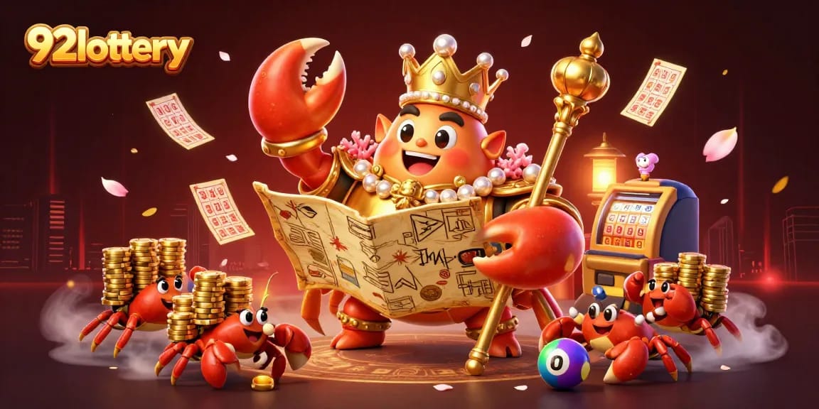 Engage with 92lottery through exciting lottery games featuring colorful balls and a vibrant scene.