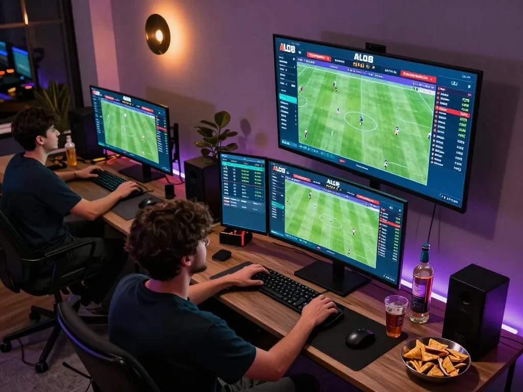 Engaging online gaming experience with ALO8 sports betting interface set up for live betting
