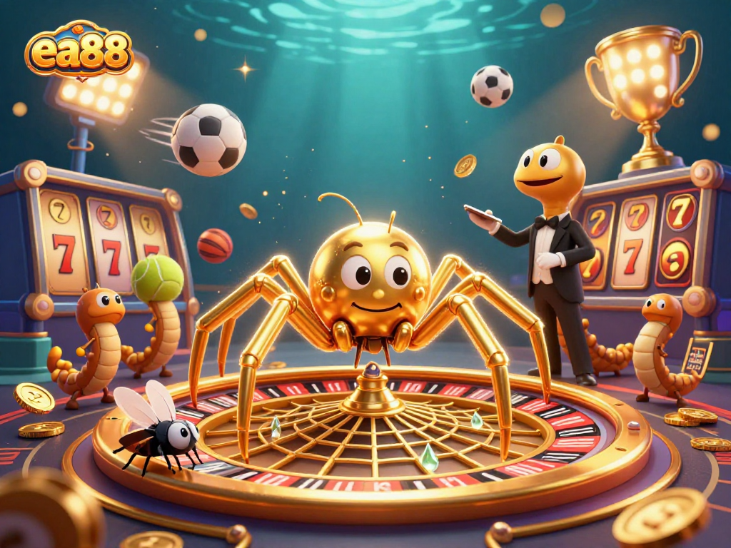 Experience thrilling gameplay with ea88 at a vibrant casino scene featuring dynamic characters and elements.