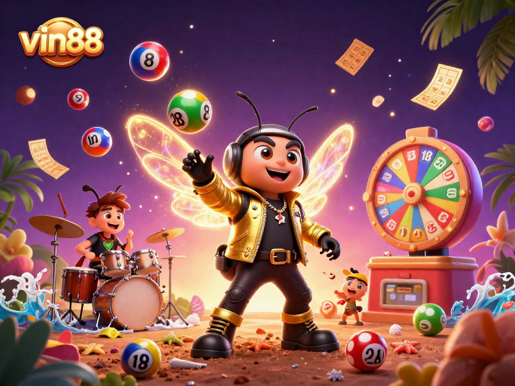 Win big with vin88's exciting games featuring vibrant characters and lucky lottery elements.