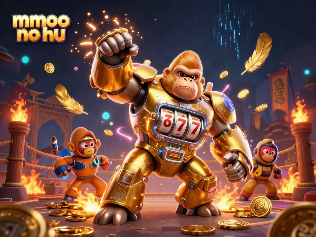 Experience mmoo no hu with a dynamic golden gorilla mech and exciting casino elements.