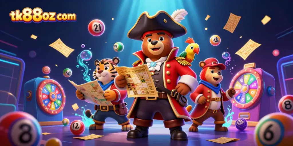 Experience vibrant gambling excitement at tk88oz com with colorful characters and thrilling game elements