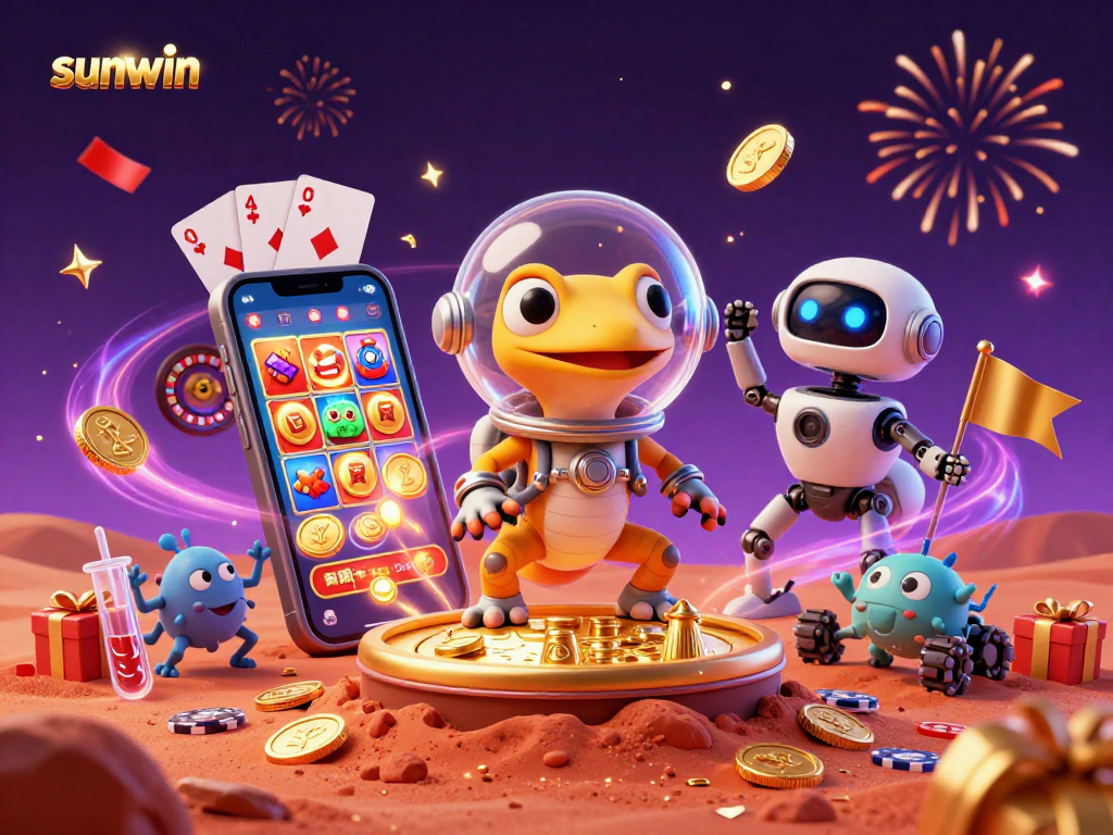 Engage with sunwin as a Martian gecko discovers a golden casino filled with vibrant gaming action.