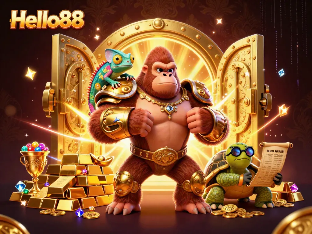 Experience thrilling gameplay at Hello88 with our powerful gorilla king and wise characters!