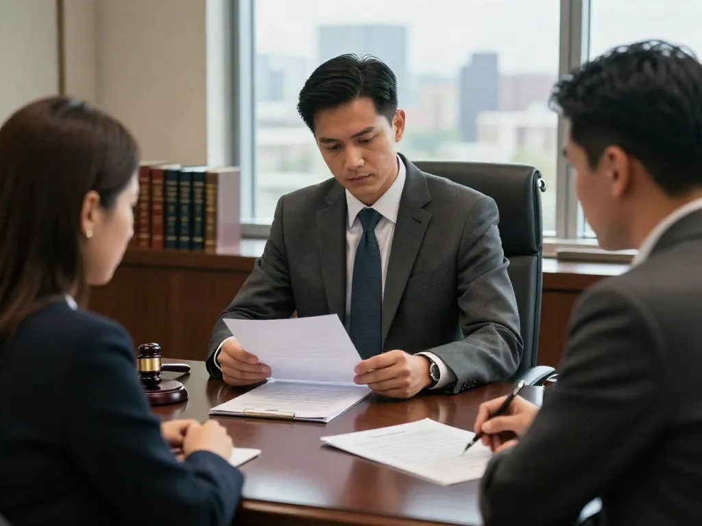DUI attorney Cobb County Georgia consulting with a client in a professional office.