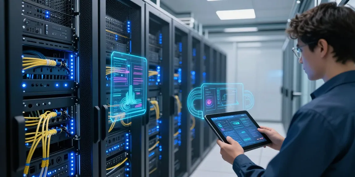 UK IPTV reseller panel in a high-tech data centre with advanced infrastructure for reliable digital platforms.