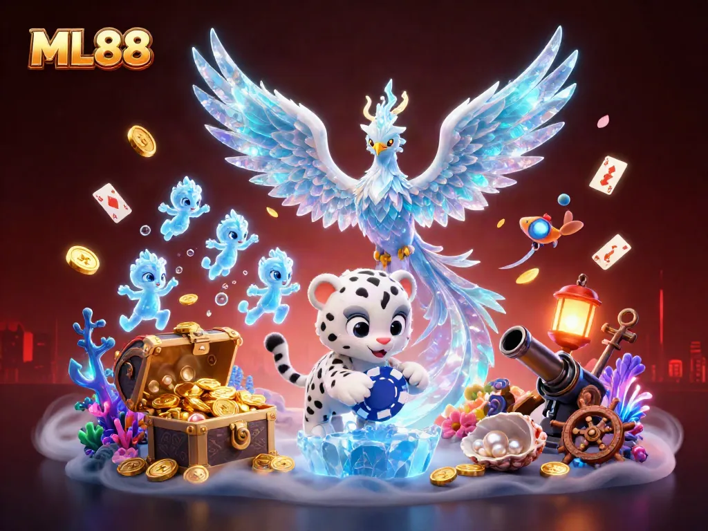 Experience thrilling gaming action at ML88 with a vibrant 3D illustration of iconic characters.