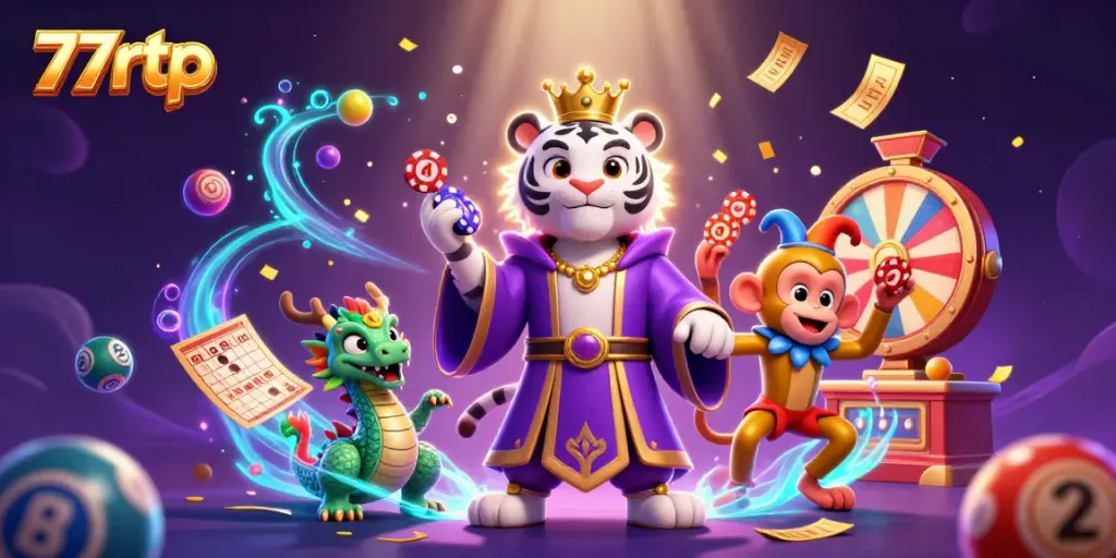 Experience thrilling action with 77rtp's vibrant casino features, including colorful games and exciting characters.