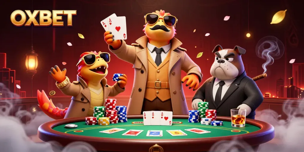 Experience thrilling casino gameplay with OXBET as raptors hilariously disguise themselves to enter a VIP lounge.