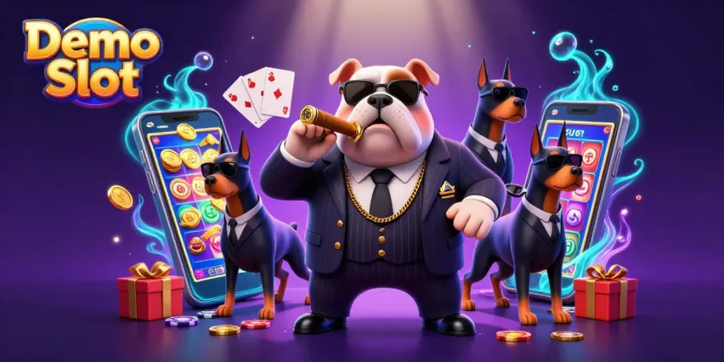 Experience thrilling gameplay with Demo Slot in a vibrant 3D casino scene featuring captivating characters.