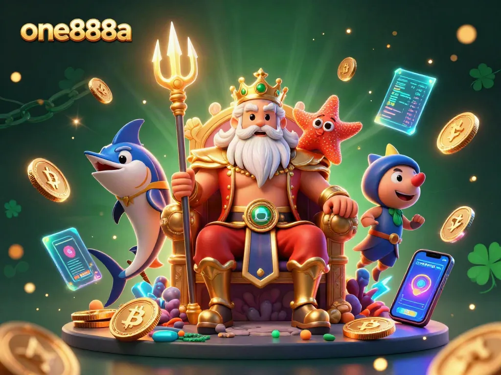 Engage in thrilling gameplay with one888a at a vibrant online casino featuring a captivating scene.