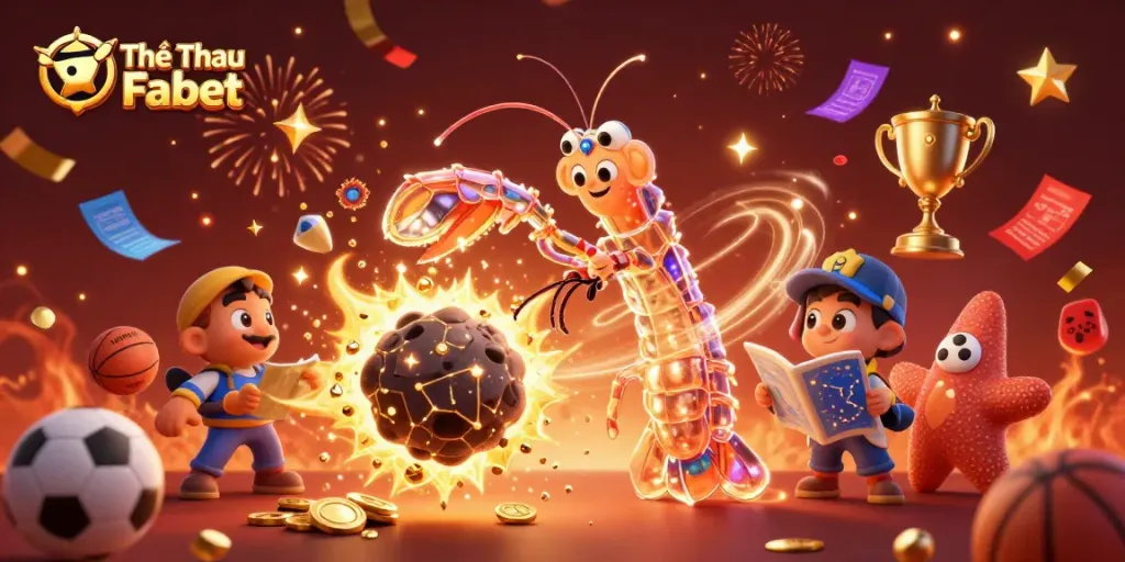 Experience thrilling action at Thể Thao Fabet with a galactic samurai and sports elements inspiring victory.