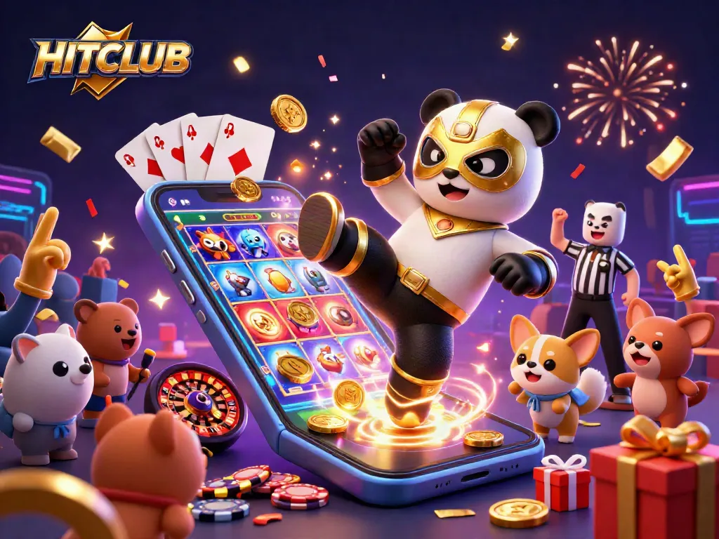 Engage in thrilling gaming at HITCLUB, where joyous animals cheer on the action with prizes galore.