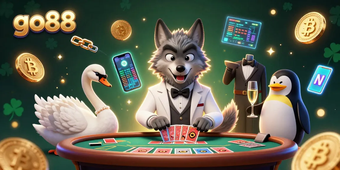 Experience thrilling baccarat action at go88 with elegant characters and vibrant crypto visuals.