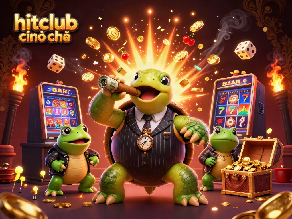 Experience the excitement of hitclub chính chủ with vibrant characters, gold coins, and dynamic casino elements.