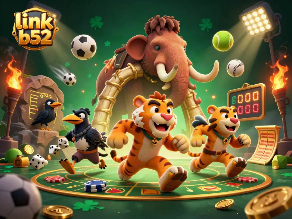Experience the excitement of link b52 at a prehistoric casino with thrilling games and vibrant elements.