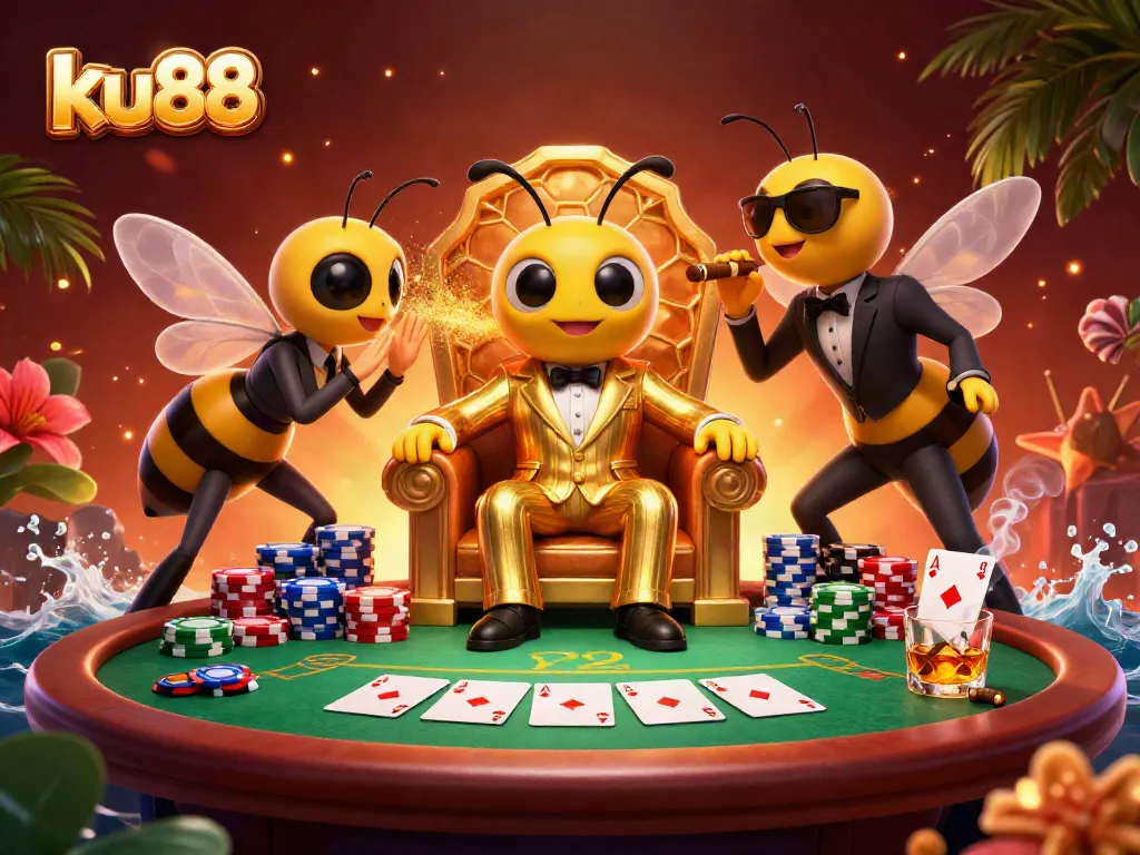 Engage with thrilling poker action at ku88 with vibrant visuals and dynamic casino elements.