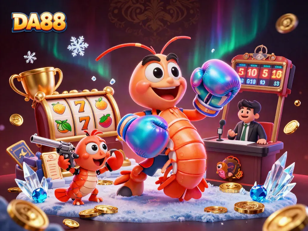 Engage with thrilling DA88 slot games featuring vibrant characters and casino elements.