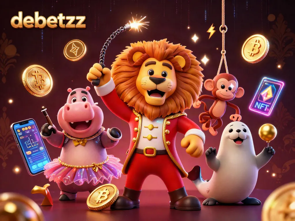 Experience exciting gaming adventures with debetzz in this vibrant 3D casino illustration.