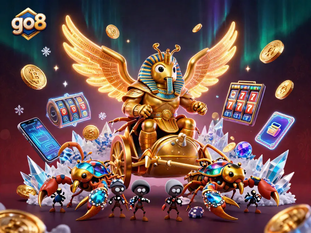 Engage in thrilling gameplay with go8's dynamic casino scene featuring vibrant elements.