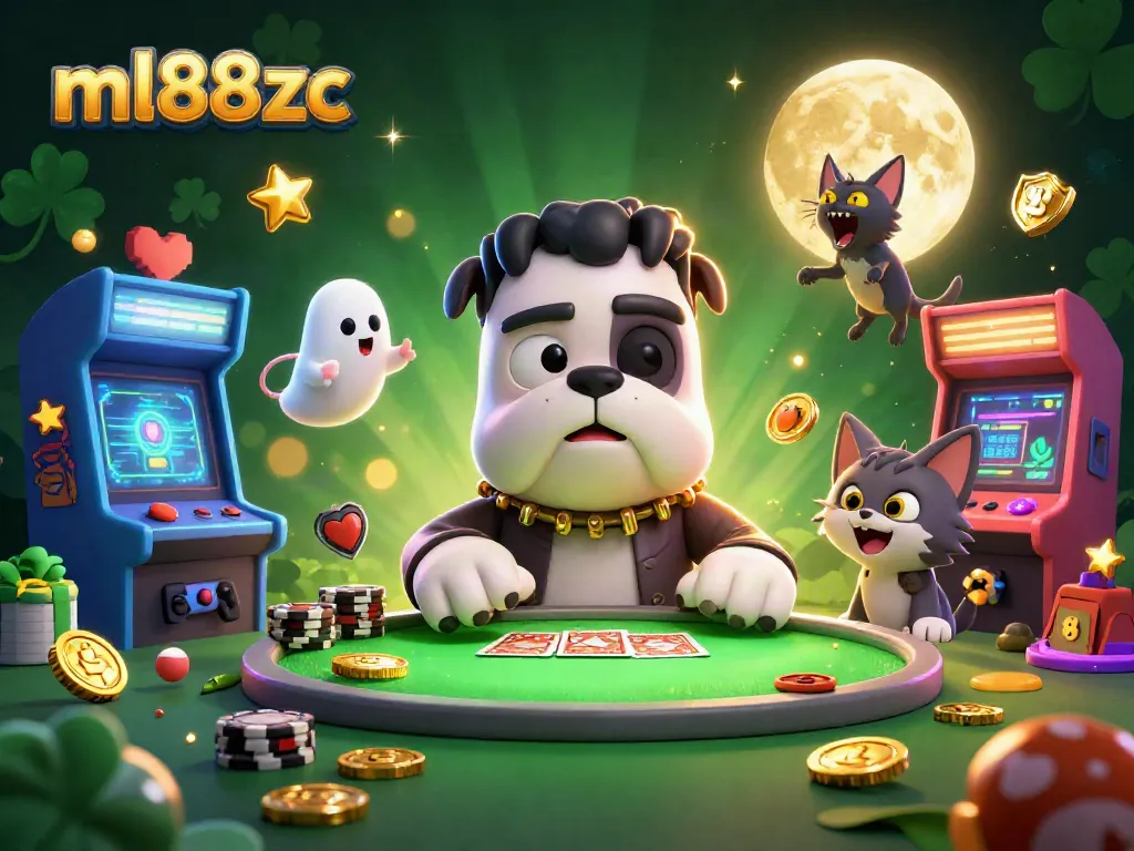 Engage in thrilling gameplay with ml88zc's vibrant 3D casino scene filled with magical characters and gaming elements.