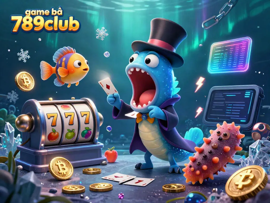 Engage with the thrilling world of game bài 789club featuring underwater characters and casino elements.
