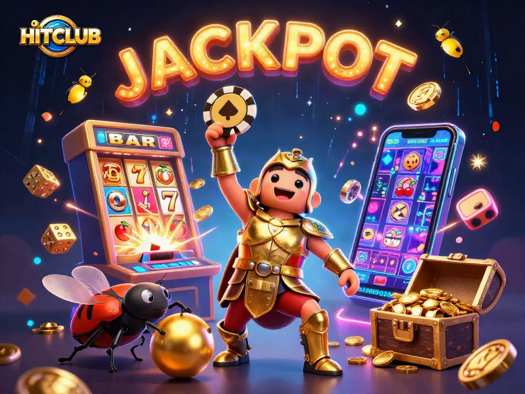 Engage in thrilling HITCLUB gameplay with a victorious beetle champion in an explosion of casino excitement.
