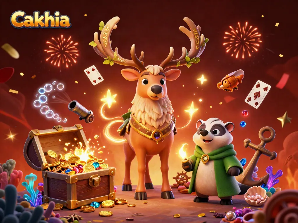 Cakhia offers an immersive gaming experience with vibrant 3D visuals and dynamic casino elements.