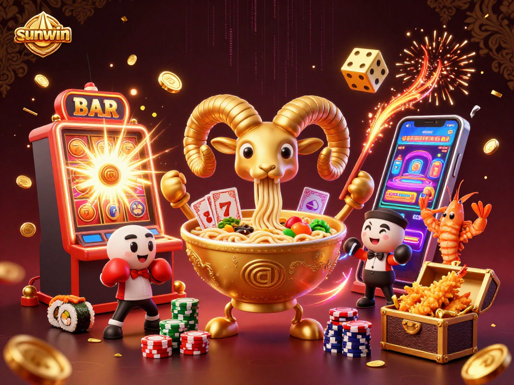 Experience thrilling wins at sunwin with a vibrant casino scene showcasing dynamic slot machines and lively dealers.