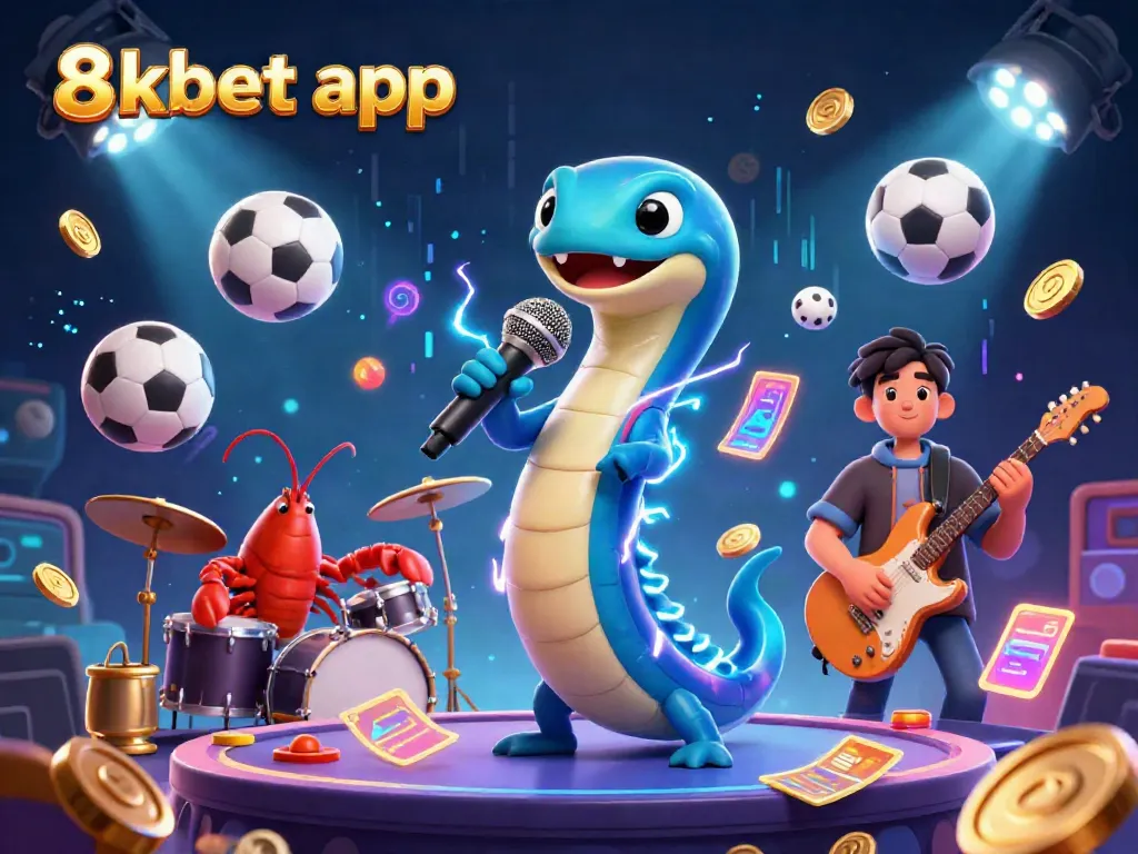 Engage with the vibrant scenes of the 8xbet app featuring an electric eel DJ, enhancing your gaming experience.