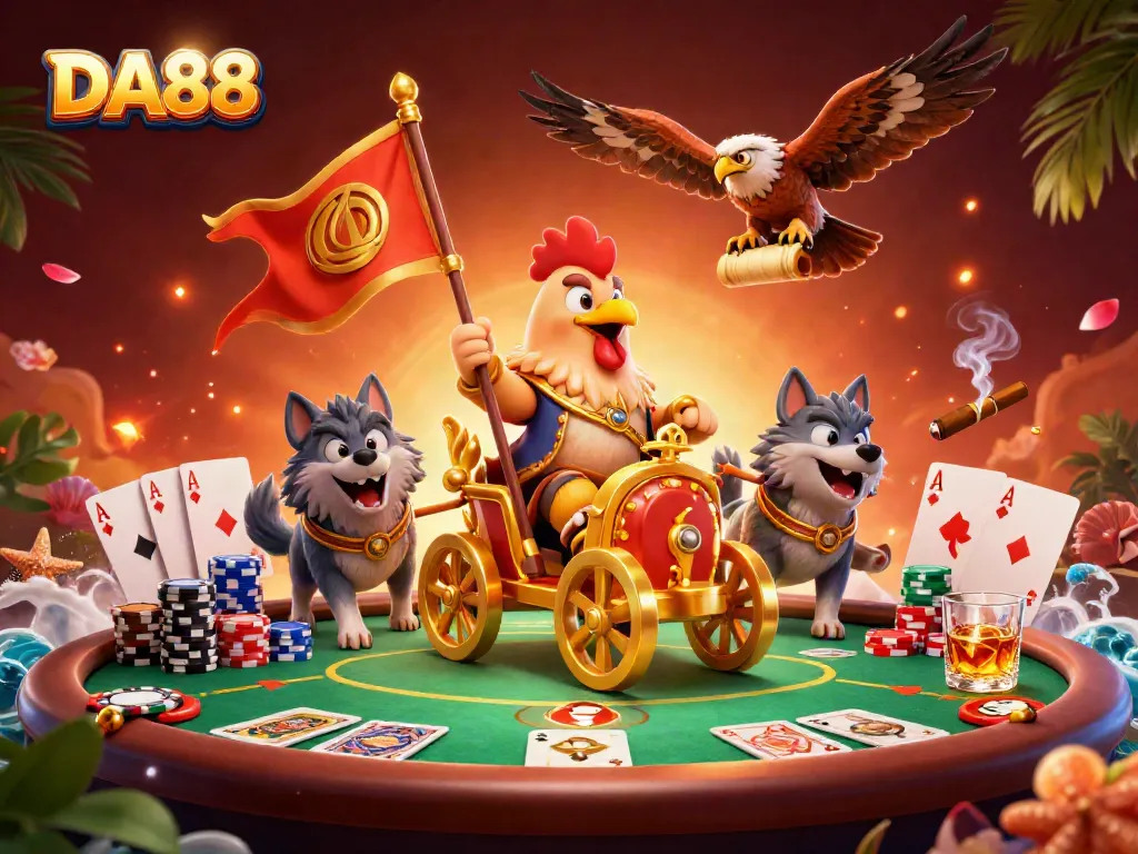 Engage with DA88 and its thrilling poker elements in a vibrant 3D casino adventure.