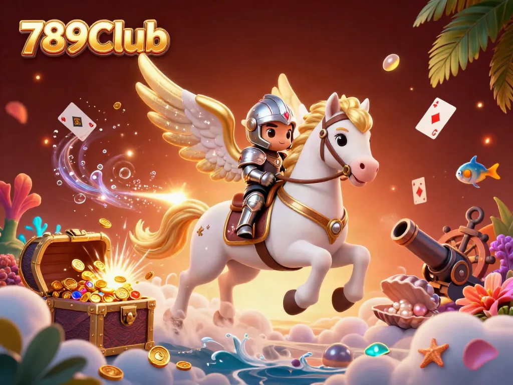 Experience thrilling adventures at 789Club with a celestial knight and magical treasures.