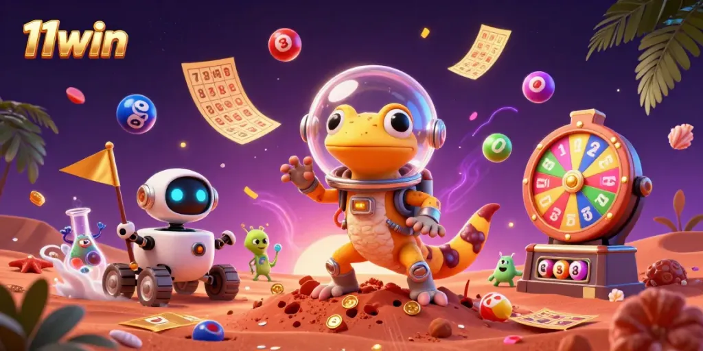 Experience thrilling wins with 11win in a vibrant casino scene filled with dynamic gaming elements.
