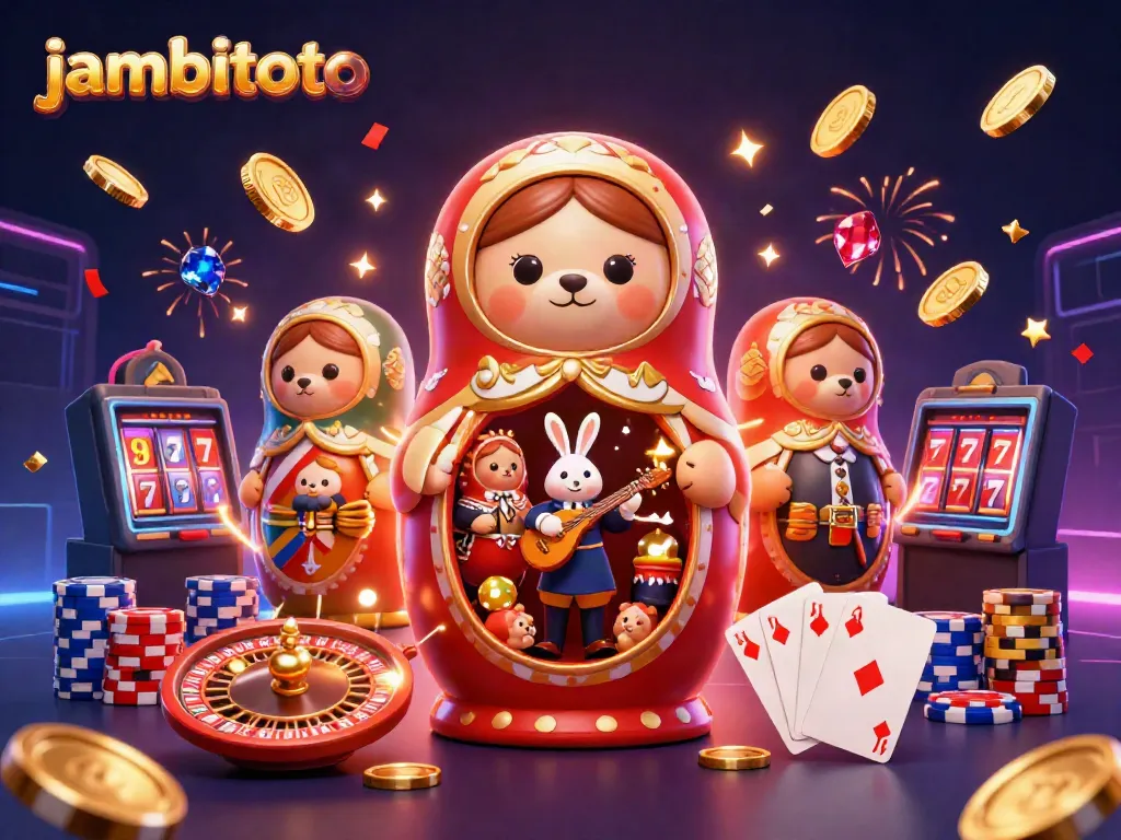 Experience thrilling wins with jambitoto's colorful online casino scene showcasing exciting game elements.