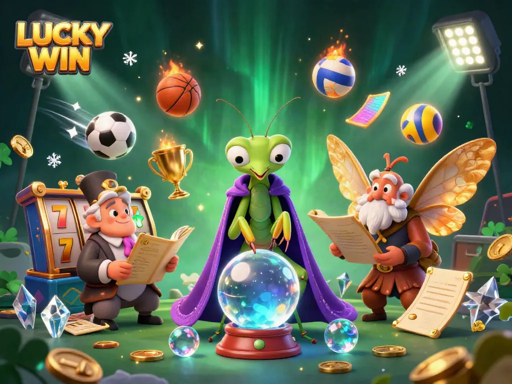 Experience the excitement of LUCKY WIN with dynamic gambling elements and charming characters.