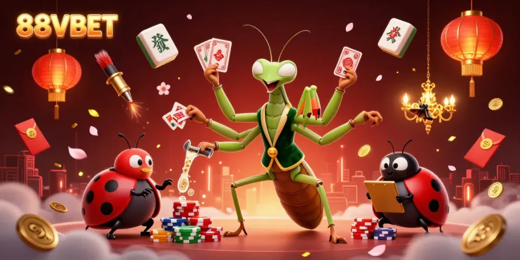 Experience dynamic gaming action at 88VBET with engaging characters and lucky gaming elements.