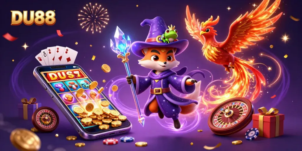 Engage with DU88 by spinning vibrant slot games and winning prizes in a magical casino world.