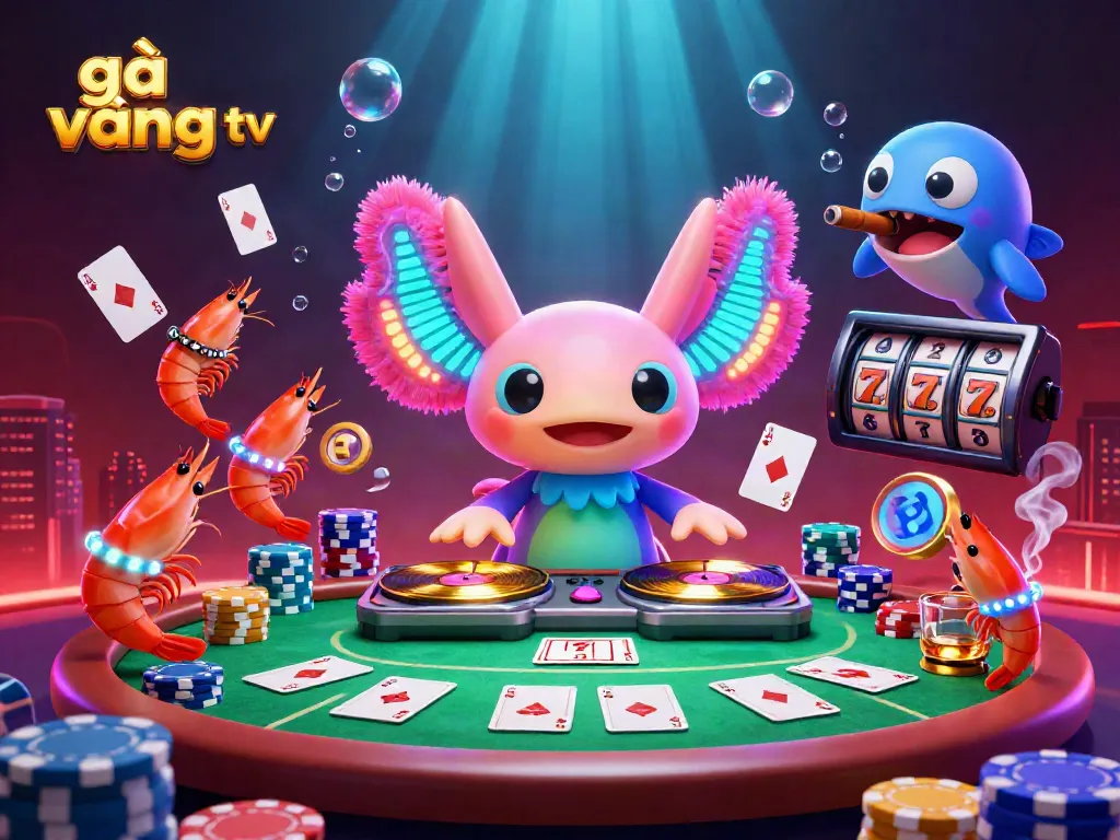 Experience the excitement of gà vàng tv with vibrant casino games and lively underwater characters in action.